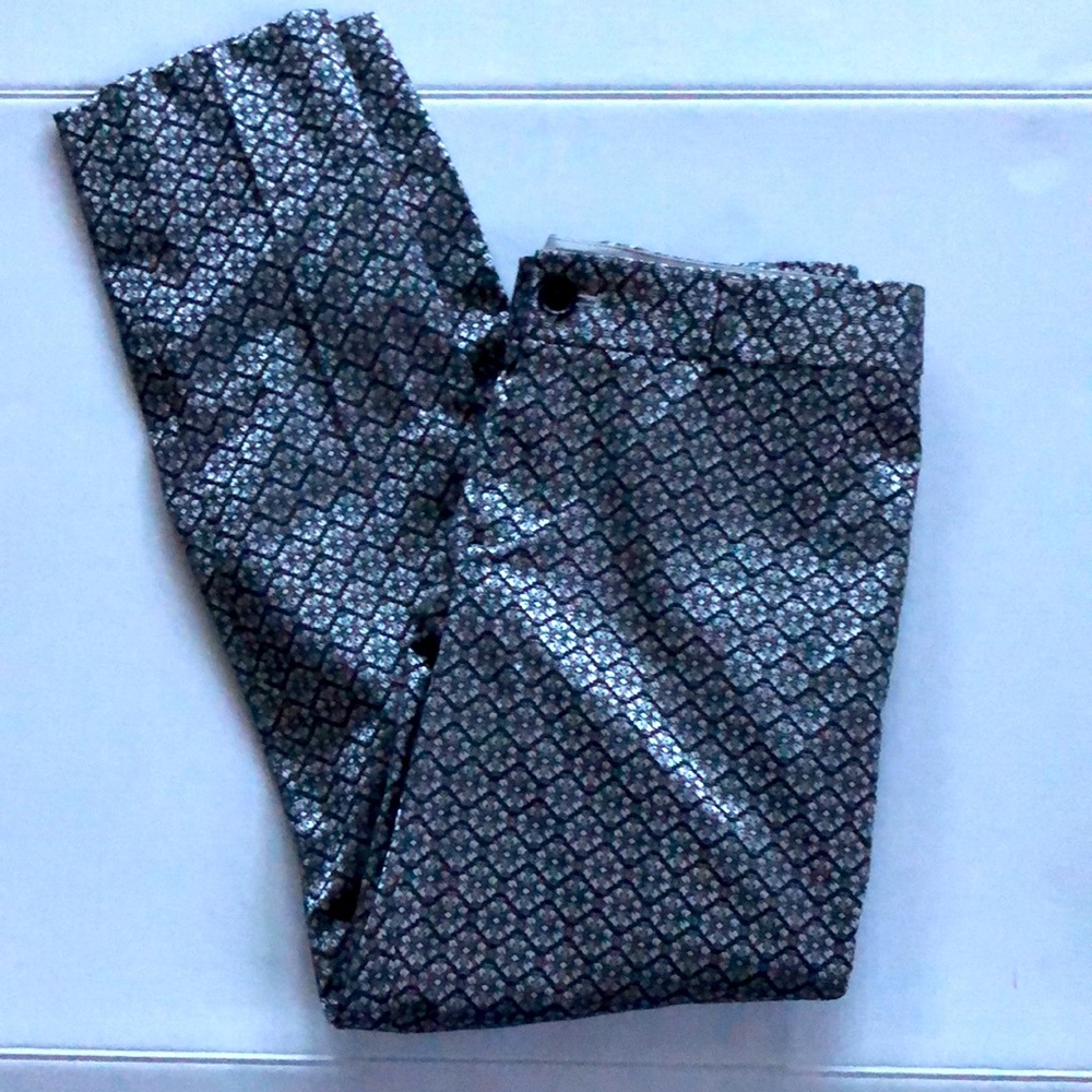 Banana Republic metallic black & silver pants